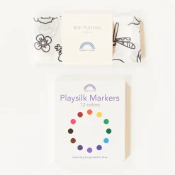 Heart Coloring Playsilk & Markers Set