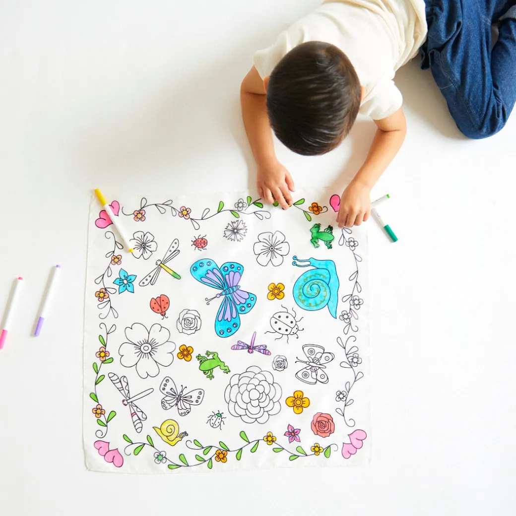 Heart Coloring Playsilk & Markers Set