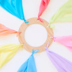 Large May Day Playsilk Set Of 8 With May Day Ring