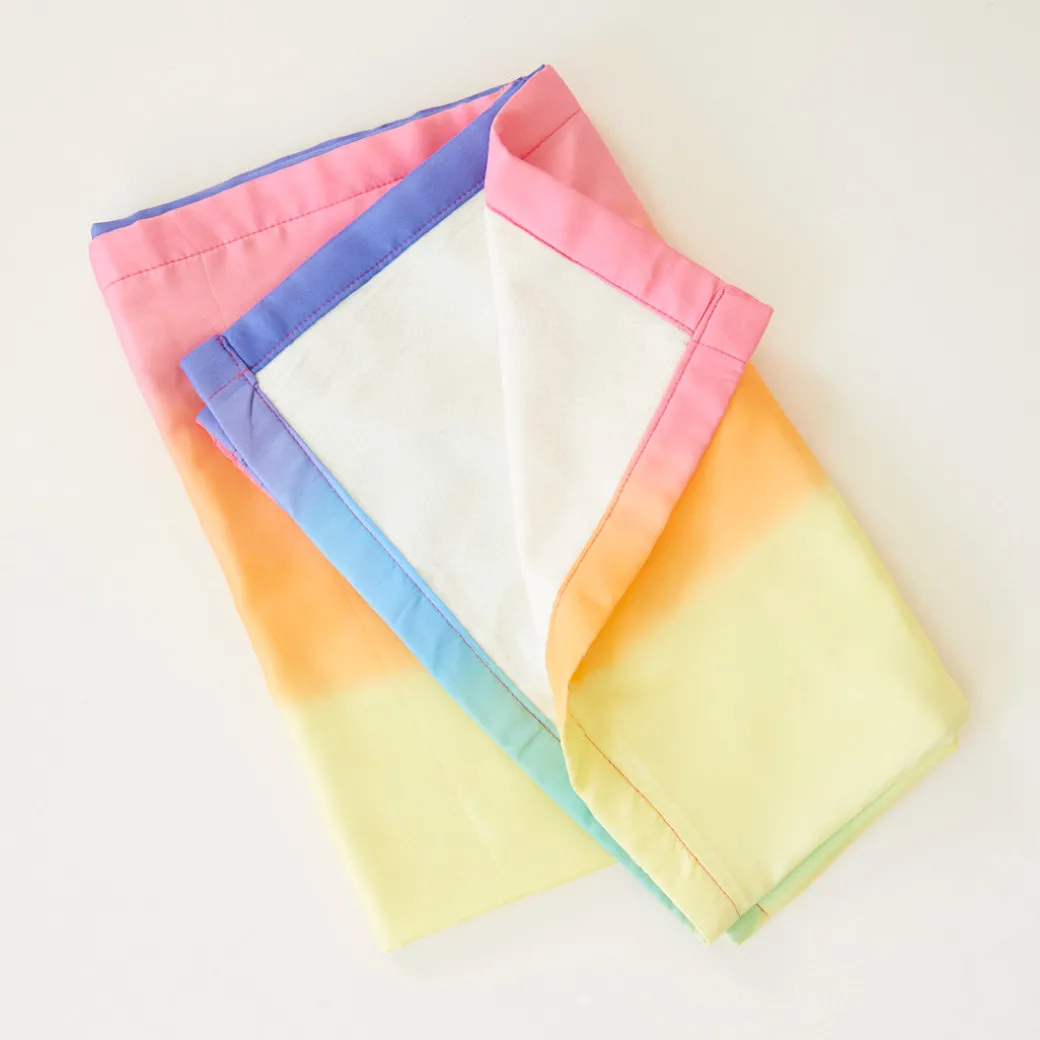 Rainbow Silk Baby Blanket