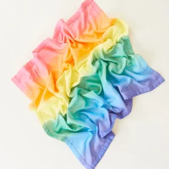 Rainbow Silk Baby Blanket