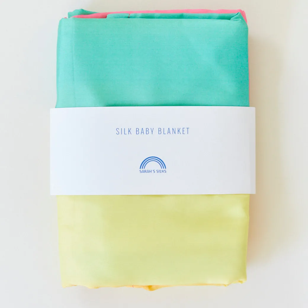 Rainbow Silk Baby Blanket