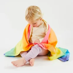 Rainbow Silk Baby Blanket