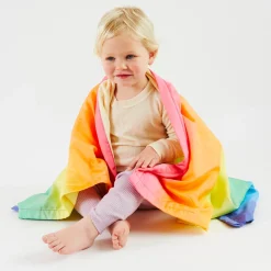 Rainbow Silk Baby Blanket