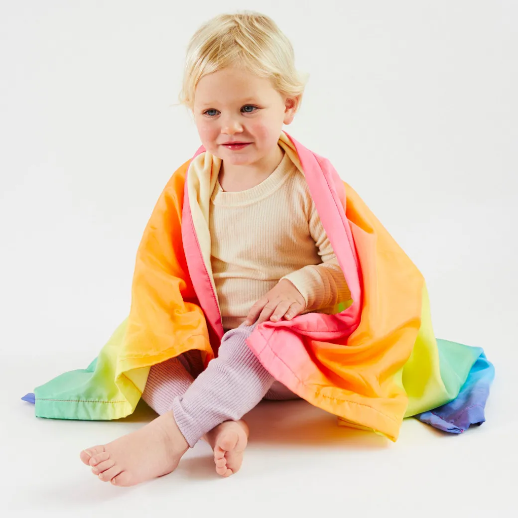 Rainbow Silk Baby Blanket