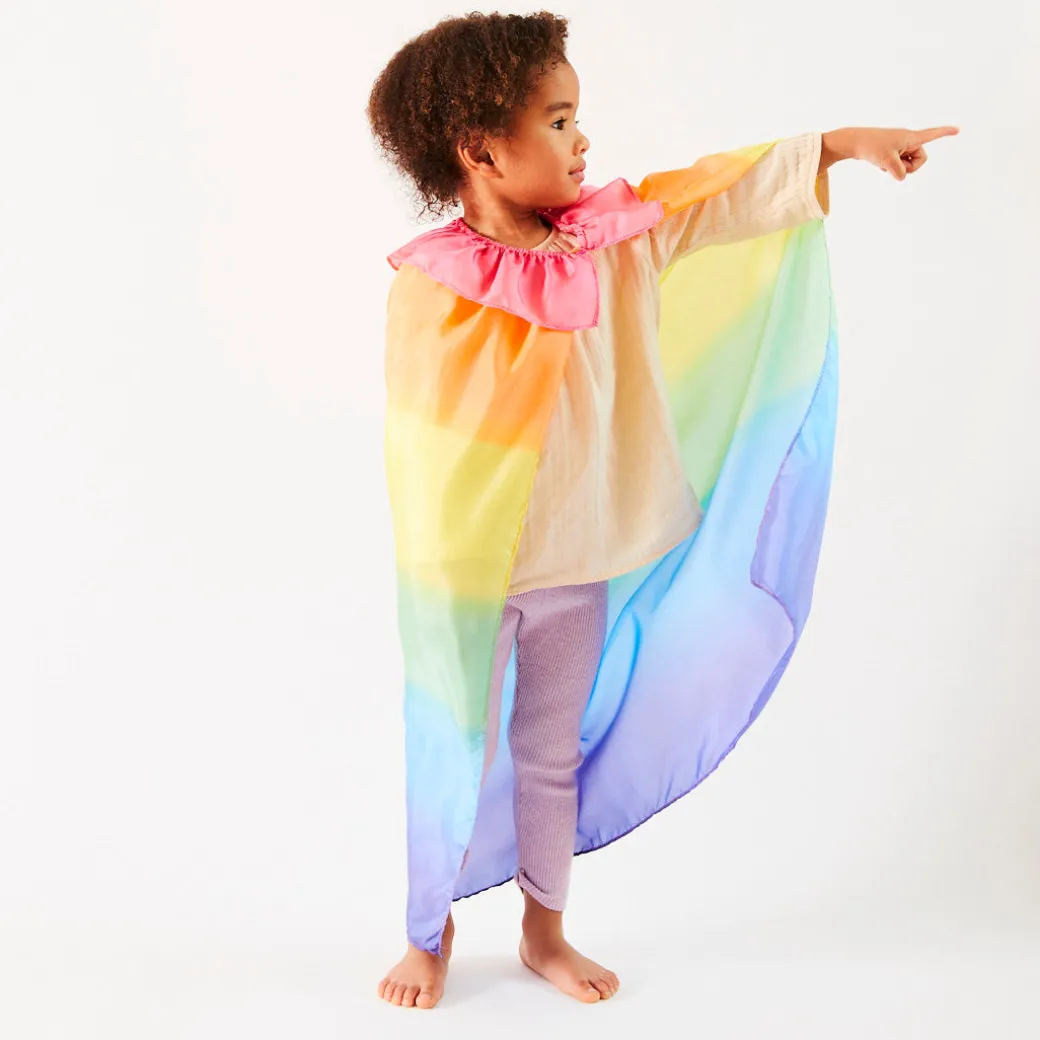Rainbow Silk Cape