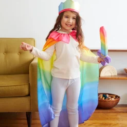 Rainbow Silk Cape